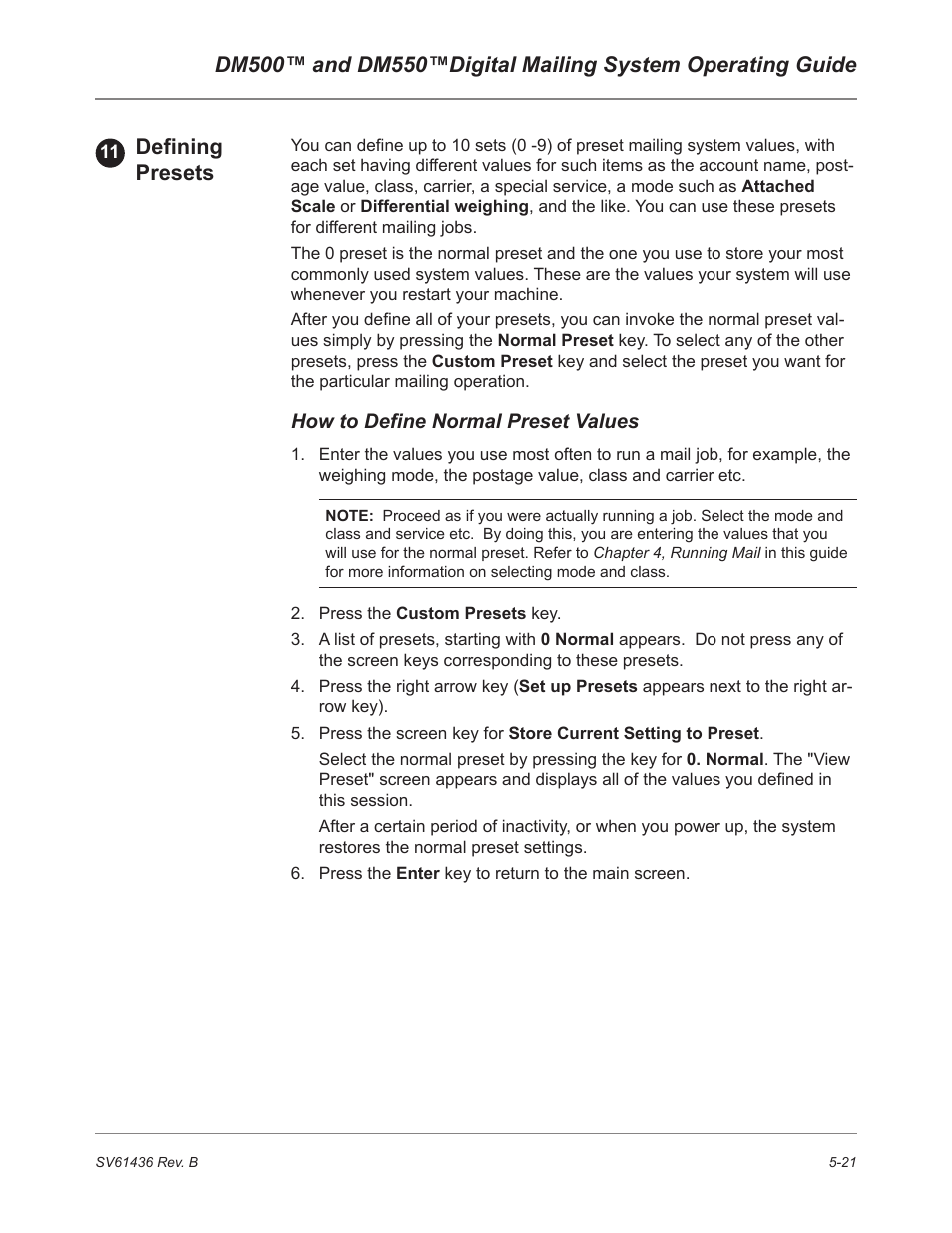 Pitney Bowes DM550 User Manual | Page 89 / 208