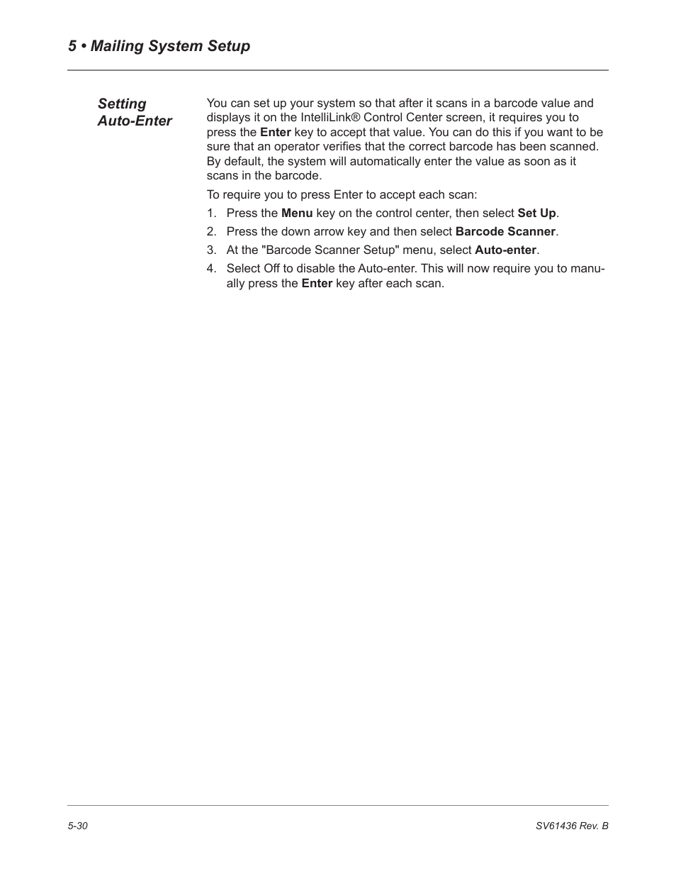 5 • mailing system setup | Pitney Bowes DM550 User Manual | Page 98 / 208