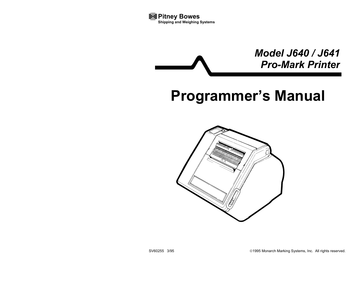 Pitney Bowes J640 User Manual | 267 pages