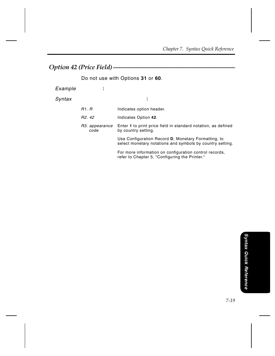 Option 42 (price field) | Pitney Bowes J640 User Manual | Page 134 / 267