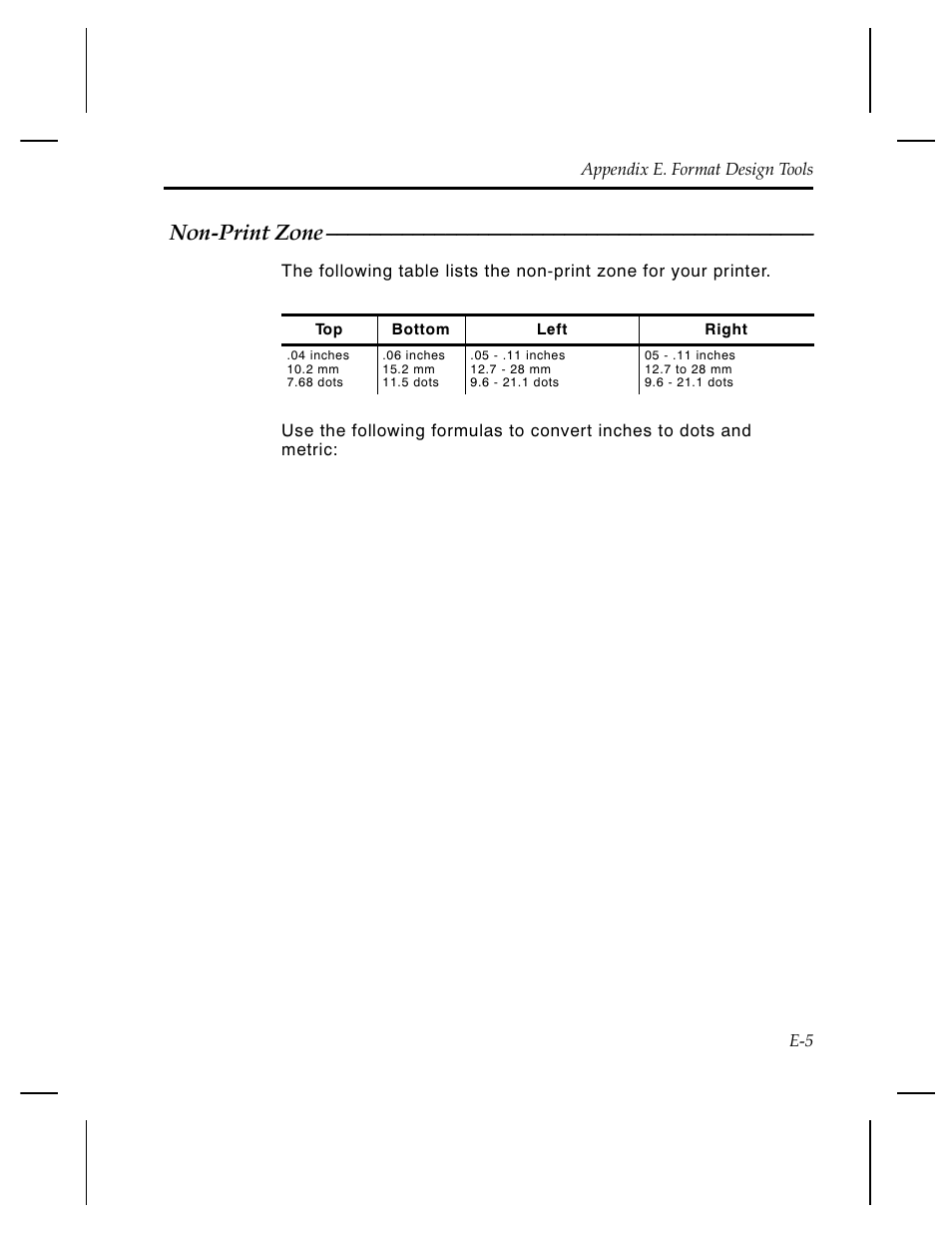 Non-print zone | Pitney Bowes J640 User Manual | Page 256 / 267