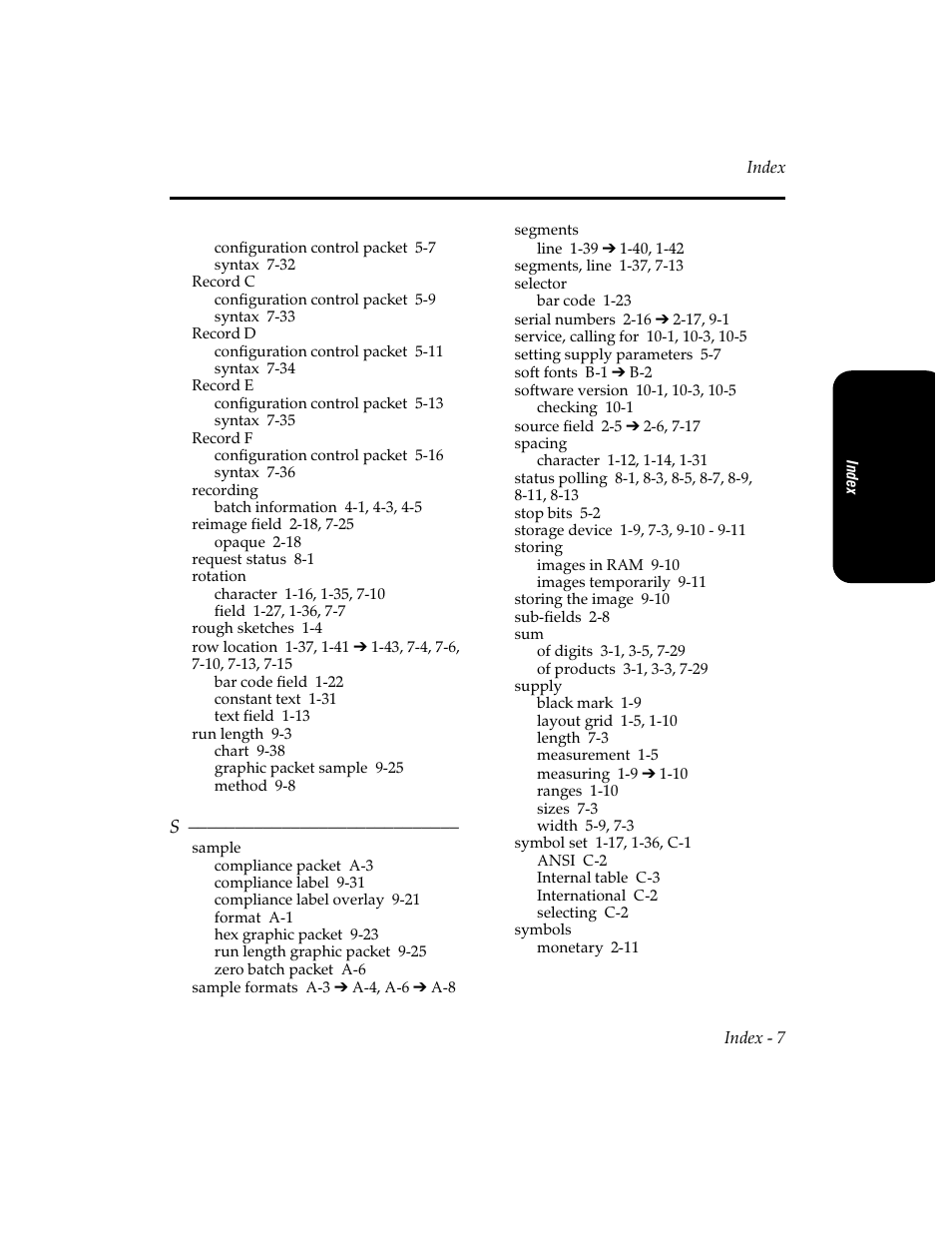 Box 1-8, Constant text 1-8, Examples 1-8 | Types 1-8, Contents 1-8 ¦ 1-45, 7-1 ¦ 7-38, Worksheet 1-8, e-1, Line 1-8, Method 9-8, Syntax, Reference 7-1 ¦ 7-38 | Pitney Bowes J640 User Manual | Page 264 / 267