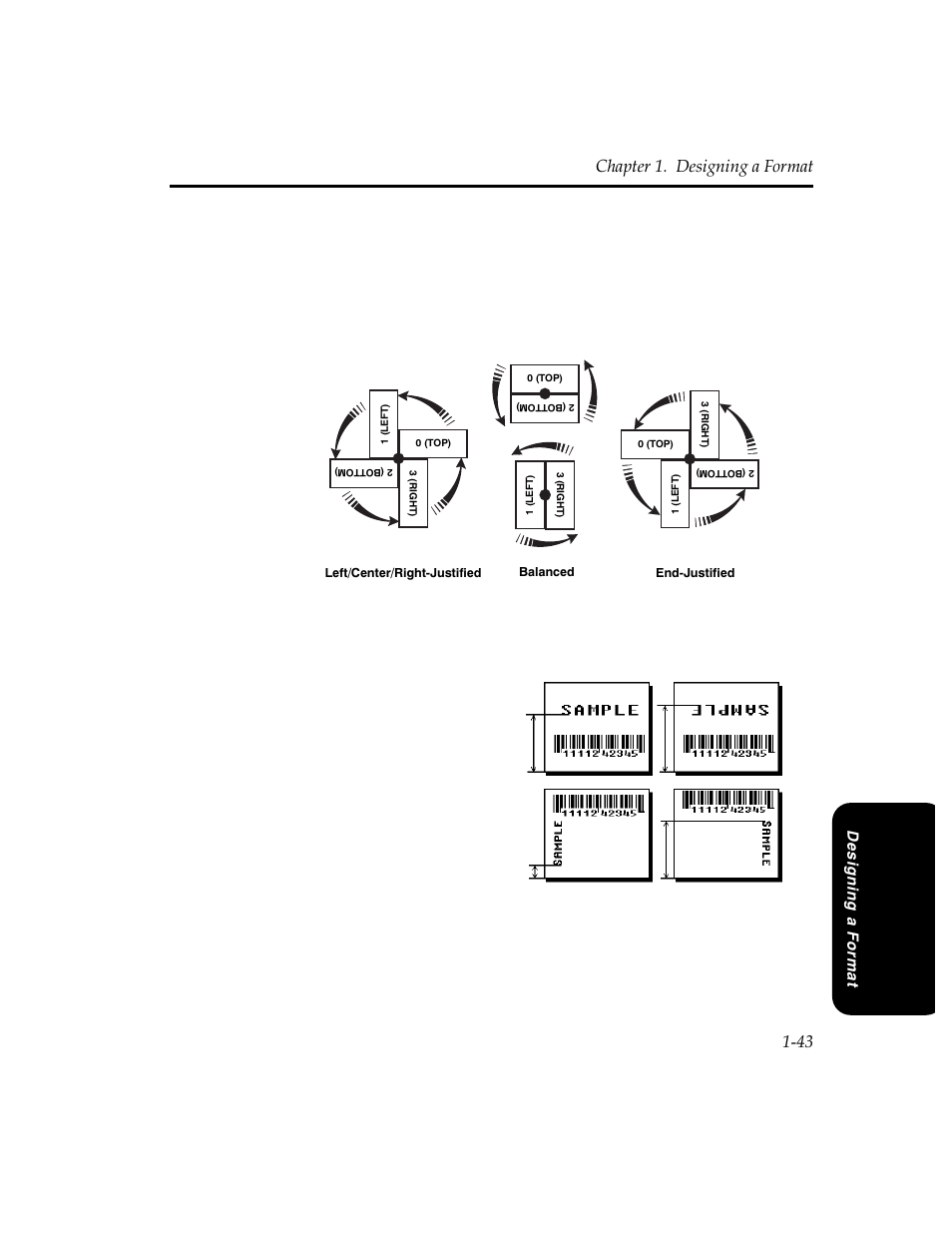 Chapter 1. designing a format 1-43 | Pitney Bowes J640 User Manual | Page 42 / 267