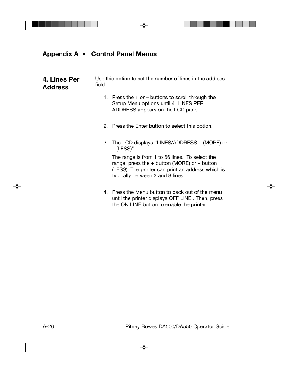 Pitney Bowes ADDRESSRIGHT DA550 User Manual | Page 106 / 135