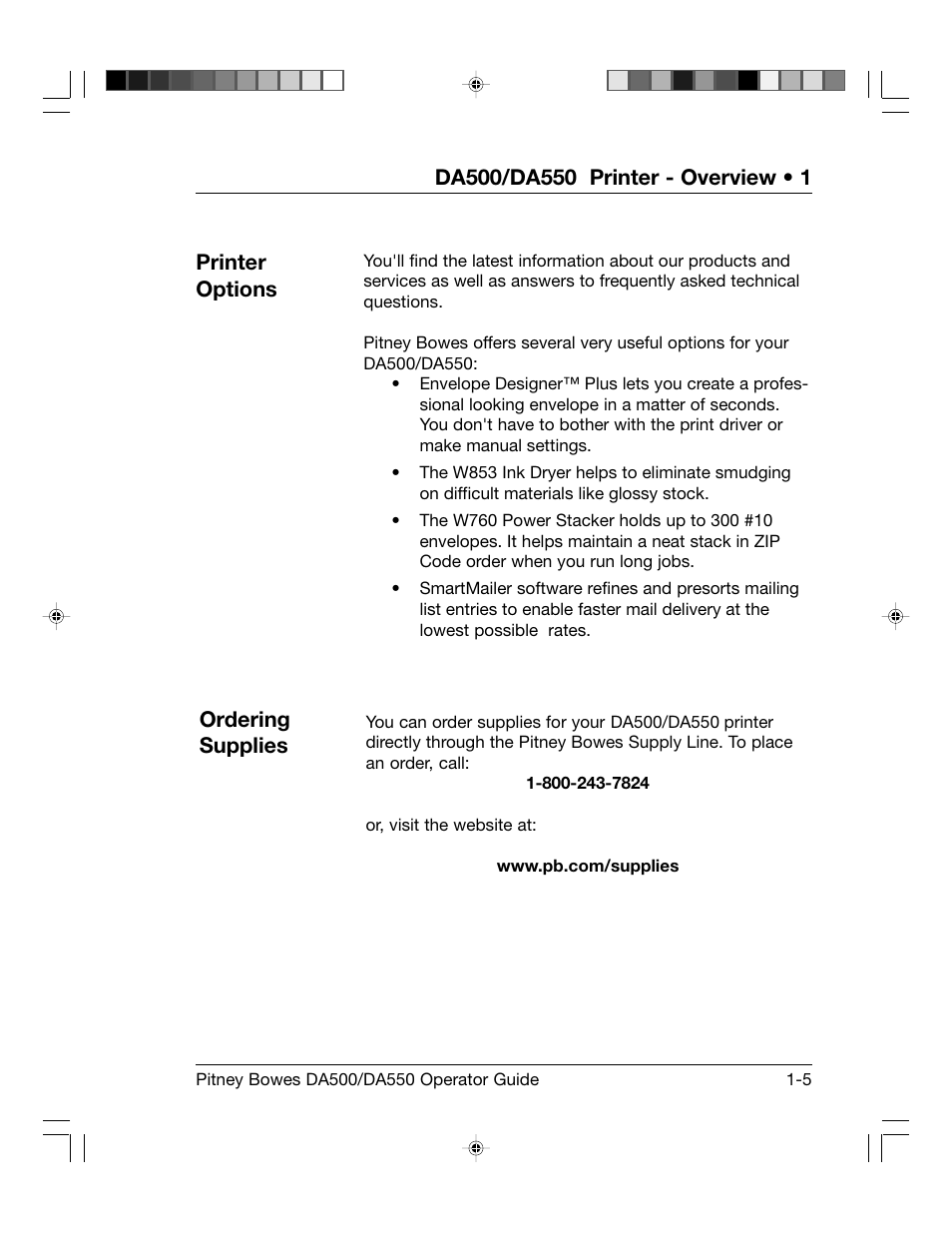 Pitney Bowes ADDRESSRIGHT DA550 User Manual | Page 11 / 135