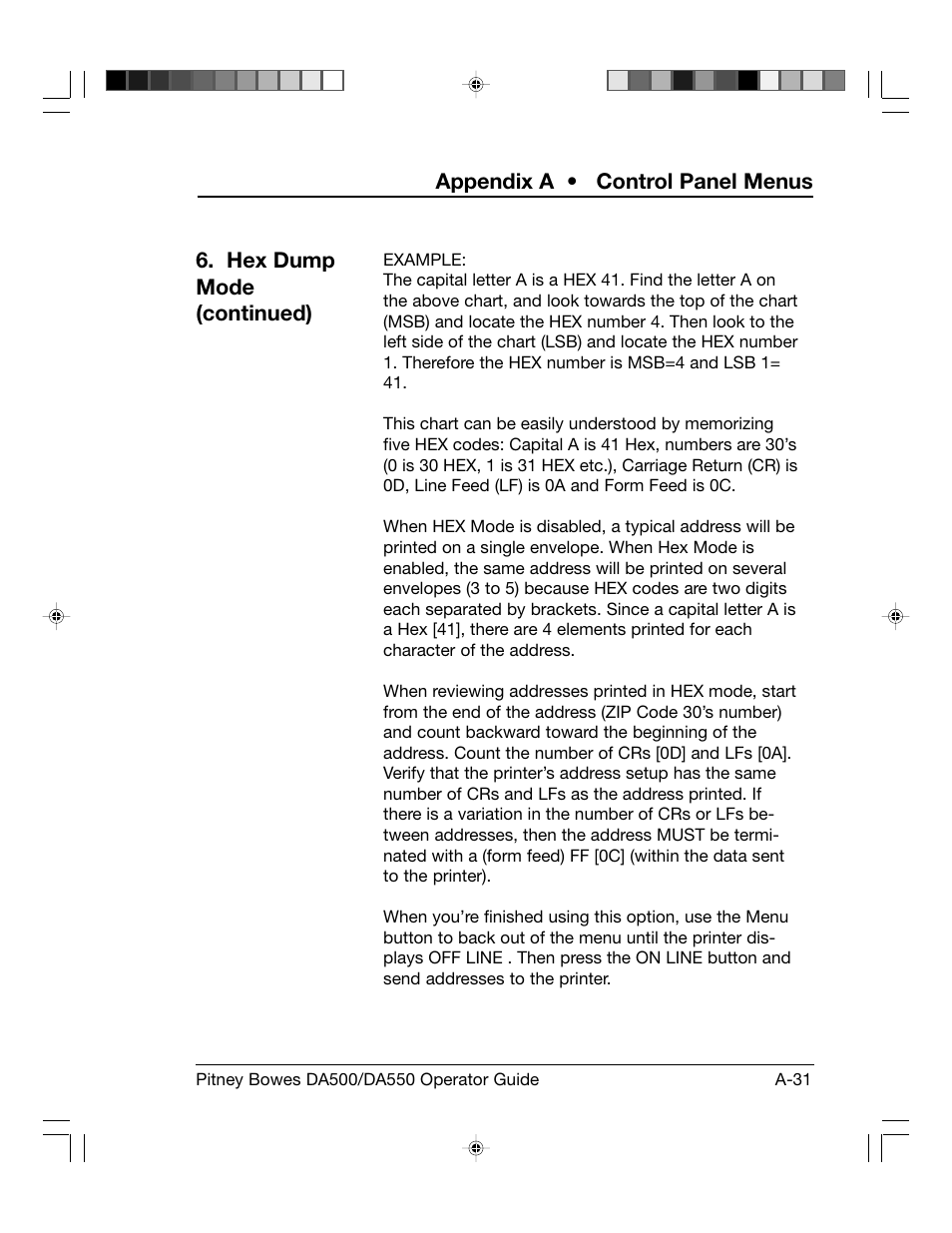 Pitney Bowes ADDRESSRIGHT DA550 User Manual | Page 111 / 135