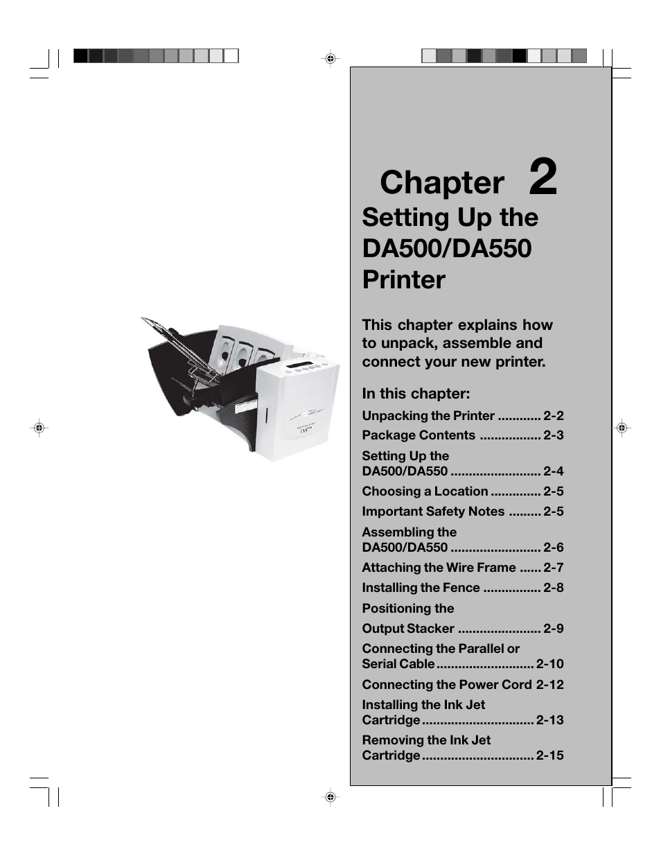 Chapter | Pitney Bowes ADDRESSRIGHT DA550 User Manual | Page 13 / 135