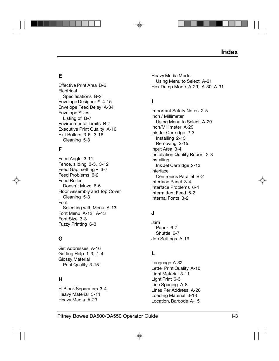 Index | Pitney Bowes ADDRESSRIGHT DA550 User Manual | Page 131 / 135