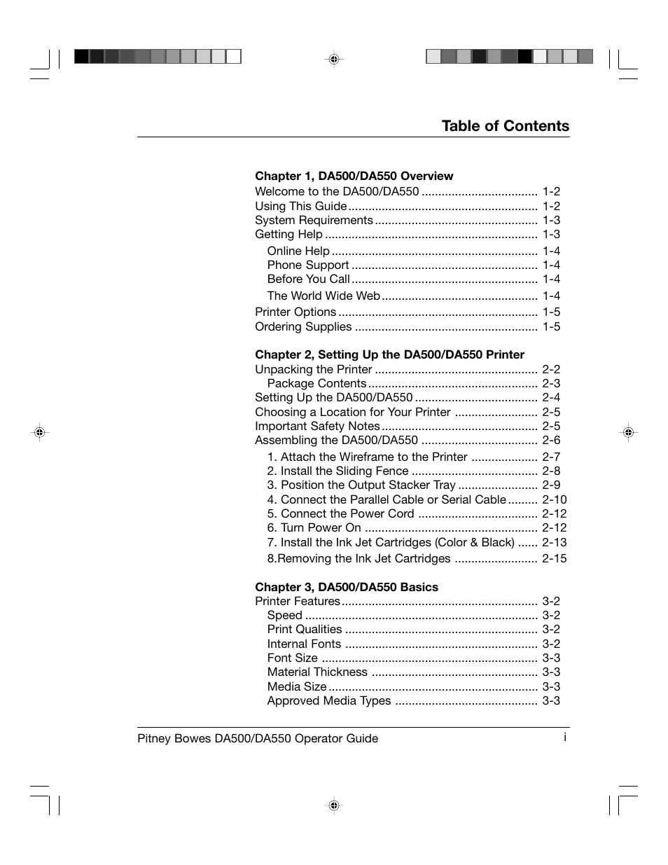 Pitney Bowes ADDRESSRIGHT DA550 User Manual | Page 3 / 135