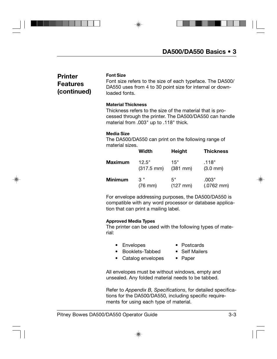 Pitney Bowes ADDRESSRIGHT DA550 User Manual | Page 31 / 135