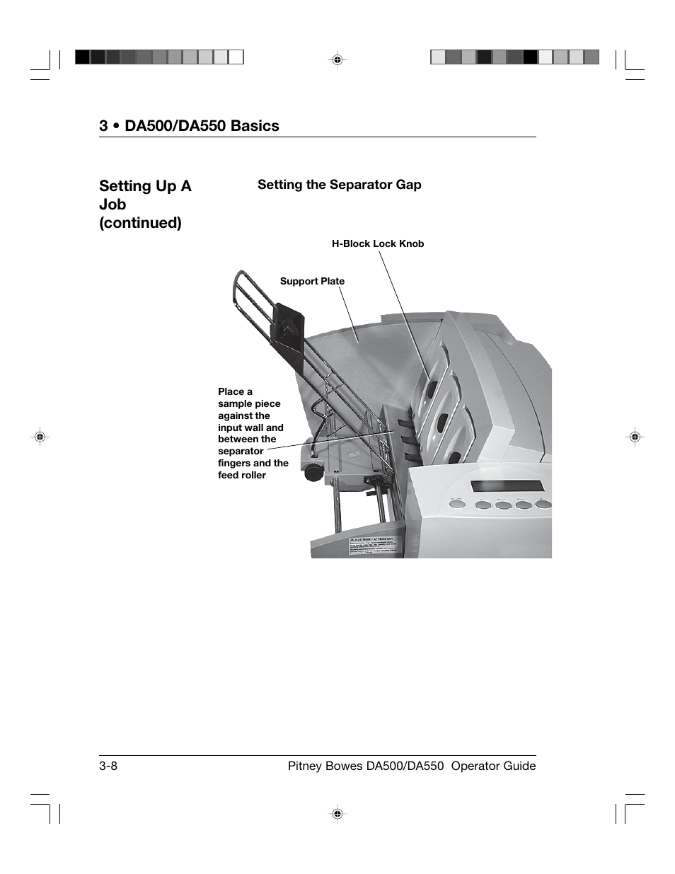 Setting up a job (continued) | Pitney Bowes ADDRESSRIGHT DA550 User Manual | Page 36 / 135