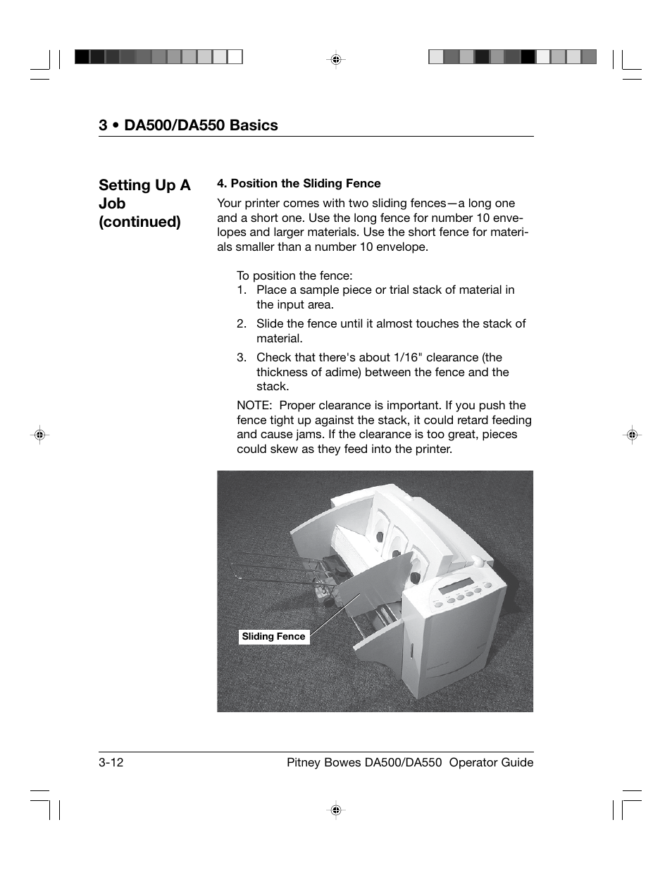 Setting up a job (continued) | Pitney Bowes ADDRESSRIGHT DA550 User Manual | Page 40 / 135