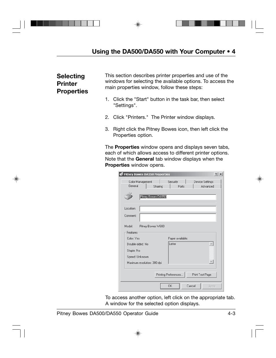 Pitney Bowes ADDRESSRIGHT DA550 User Manual | Page 49 / 135