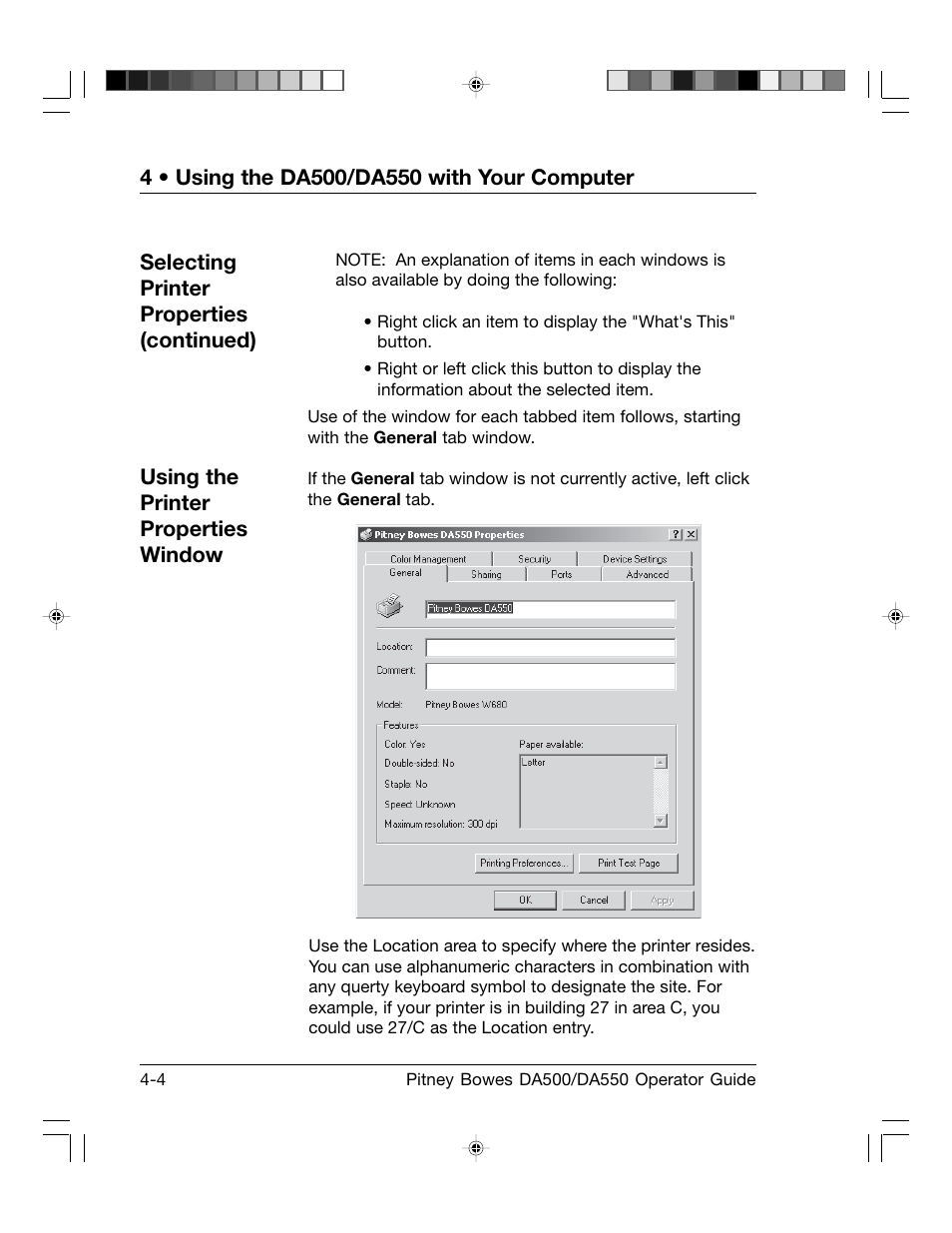 Pitney Bowes ADDRESSRIGHT DA550 User Manual | Page 50 / 135