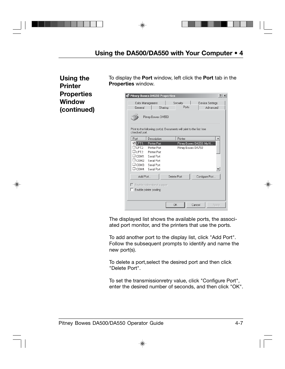 Pitney Bowes ADDRESSRIGHT DA550 User Manual | Page 53 / 135