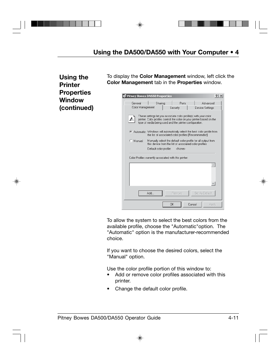 Pitney Bowes ADDRESSRIGHT DA550 User Manual | Page 57 / 135