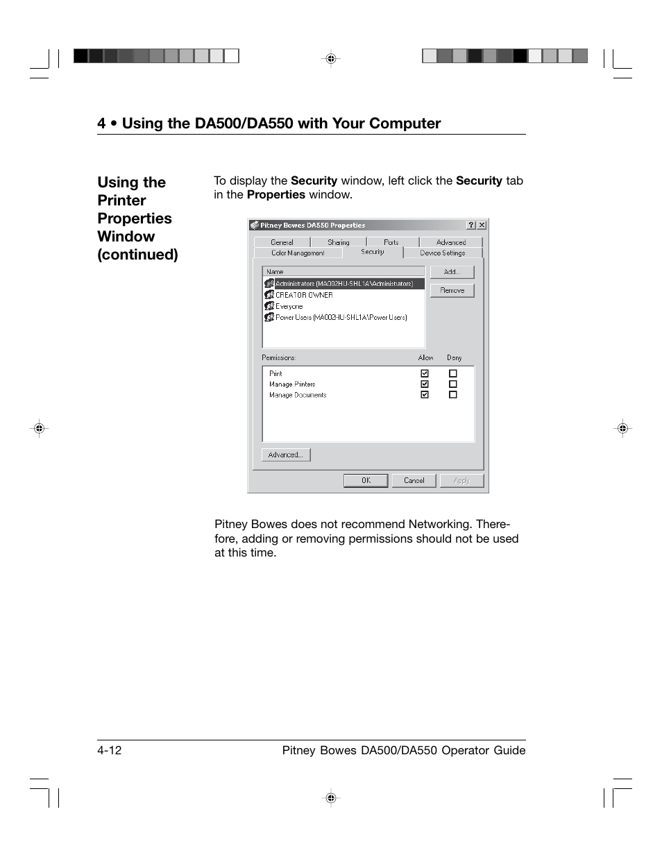 Pitney Bowes ADDRESSRIGHT DA550 User Manual | Page 58 / 135