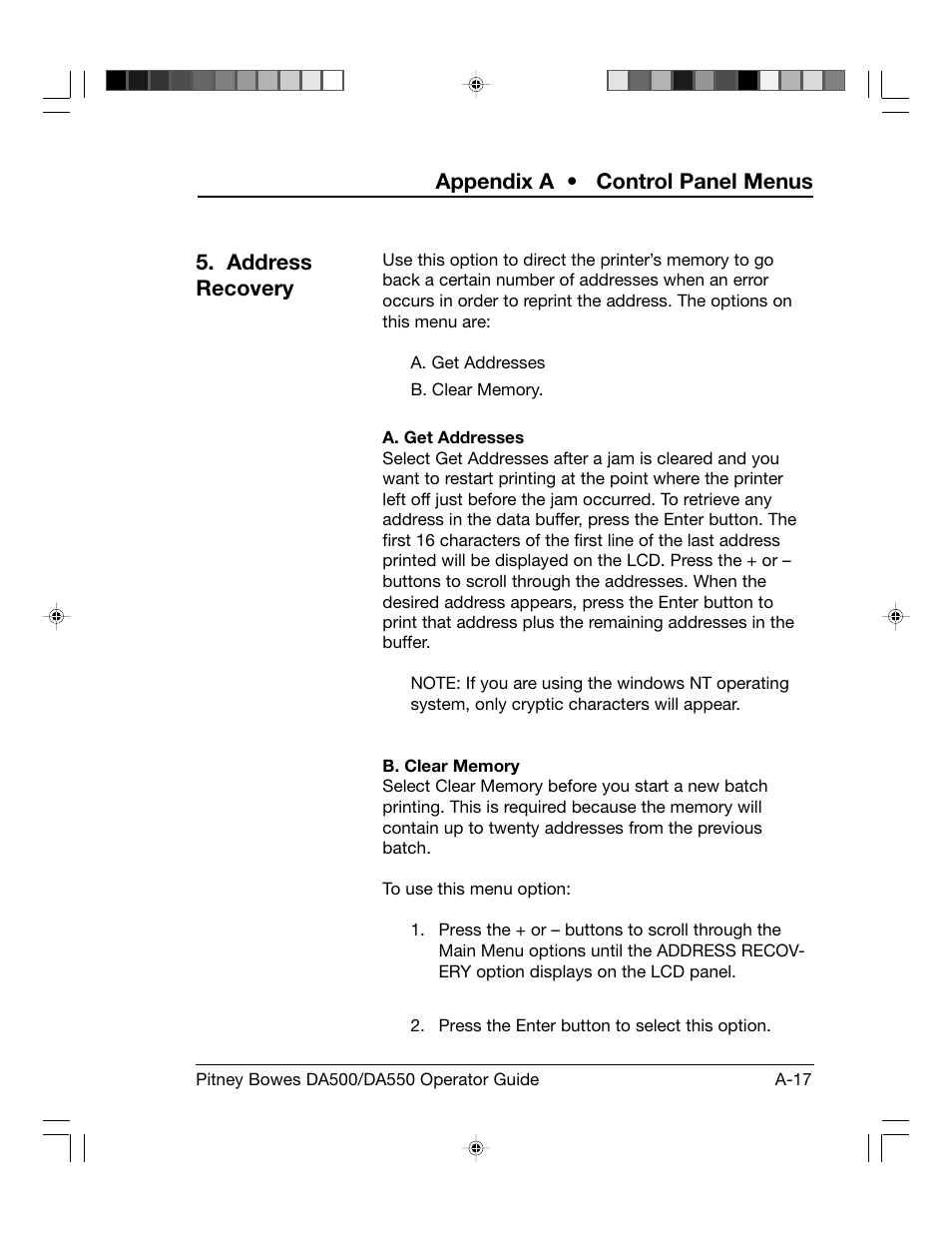 Pitney Bowes ADDRESSRIGHT DA550 User Manual | Page 97 / 135