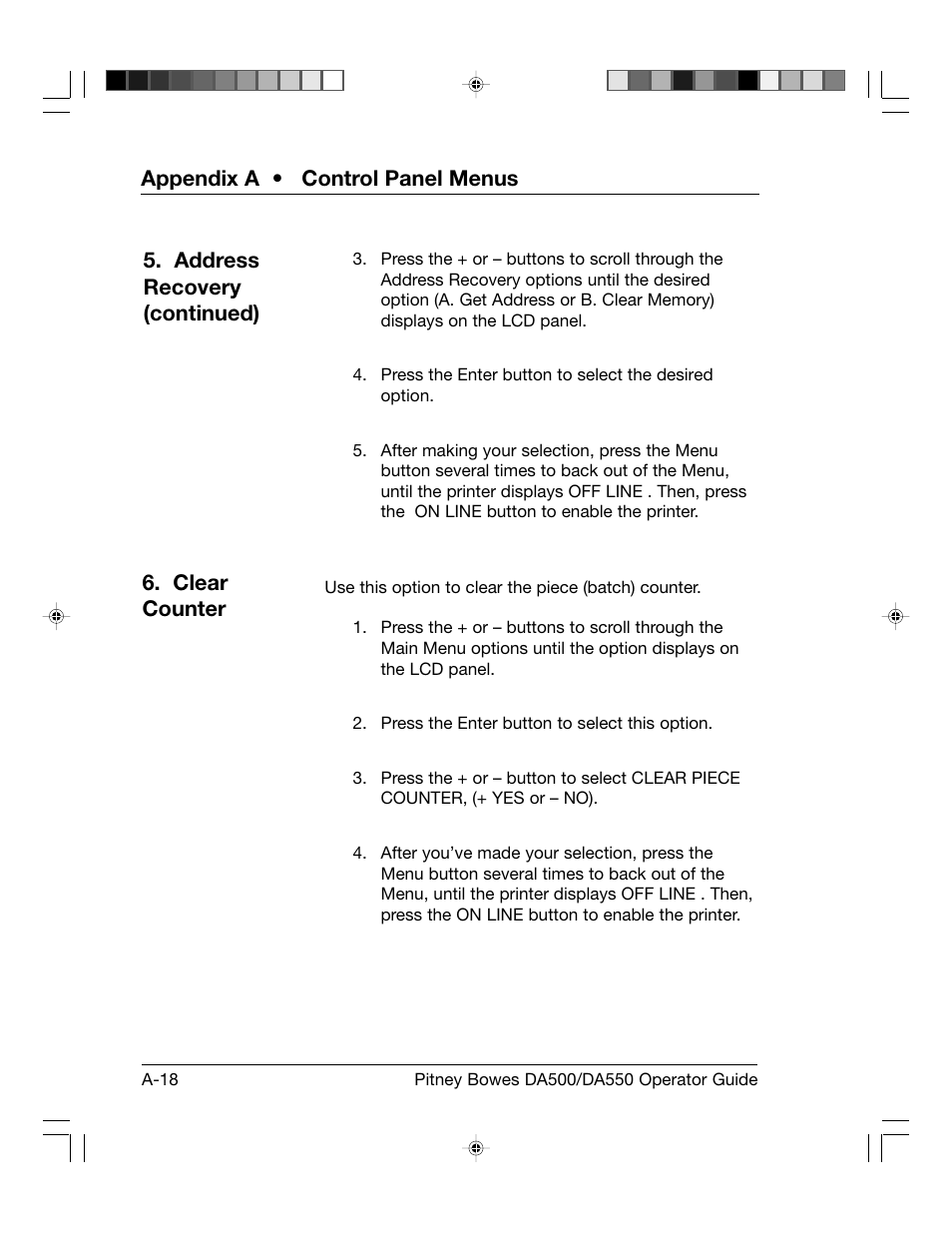 Pitney Bowes ADDRESSRIGHT DA550 User Manual | Page 98 / 135