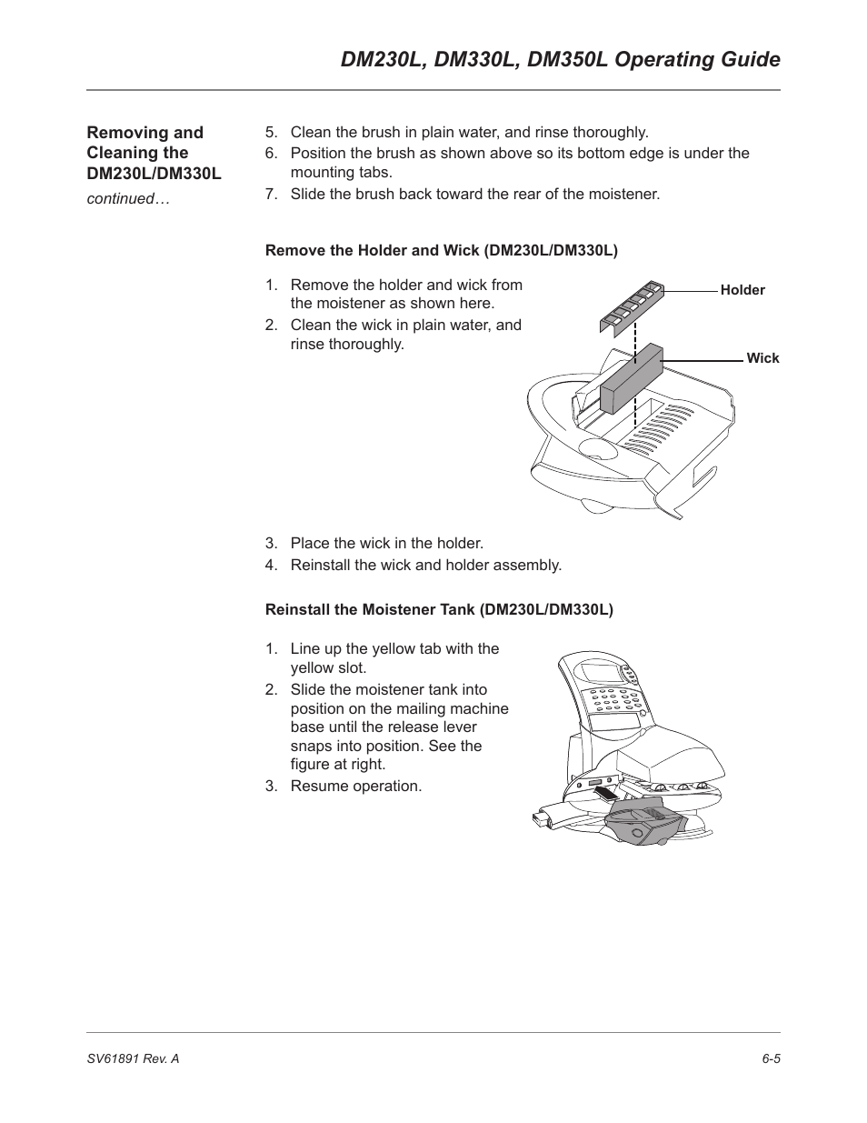 Pitney Bowes DM230L User Manual | Page 108 / 158