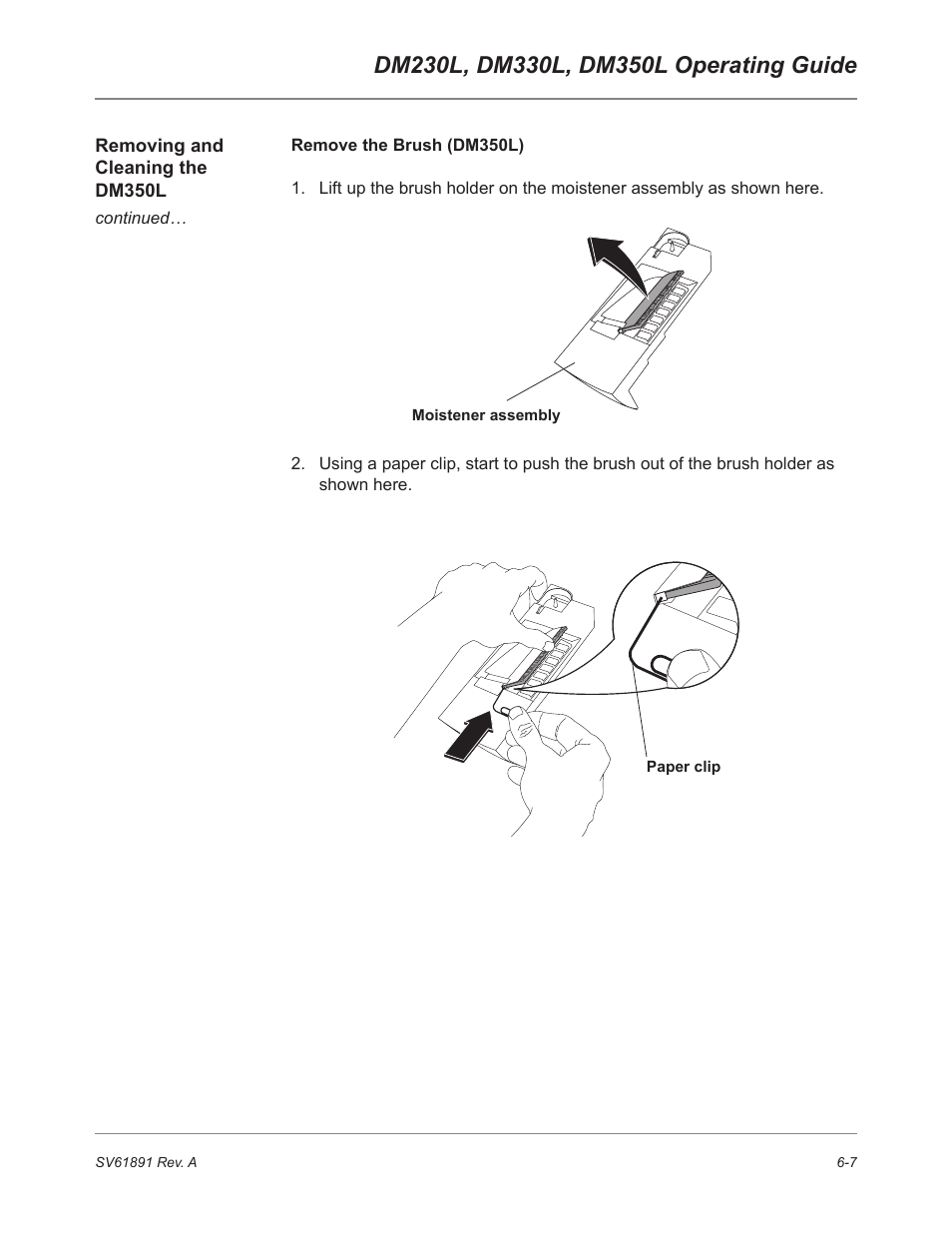 Pitney Bowes DM230L User Manual | Page 110 / 158