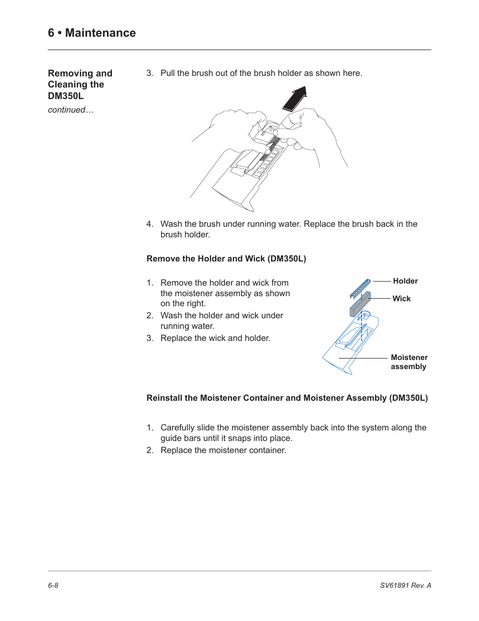 6 • maintenance | Pitney Bowes DM230L User Manual | Page 111 / 158