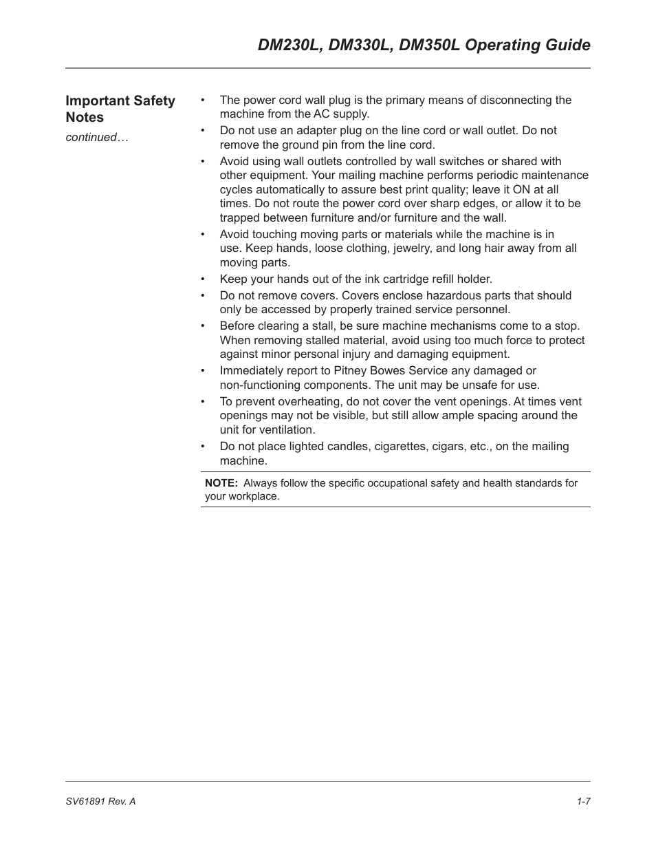 Pitney Bowes DM230L User Manual | Page 22 / 158
