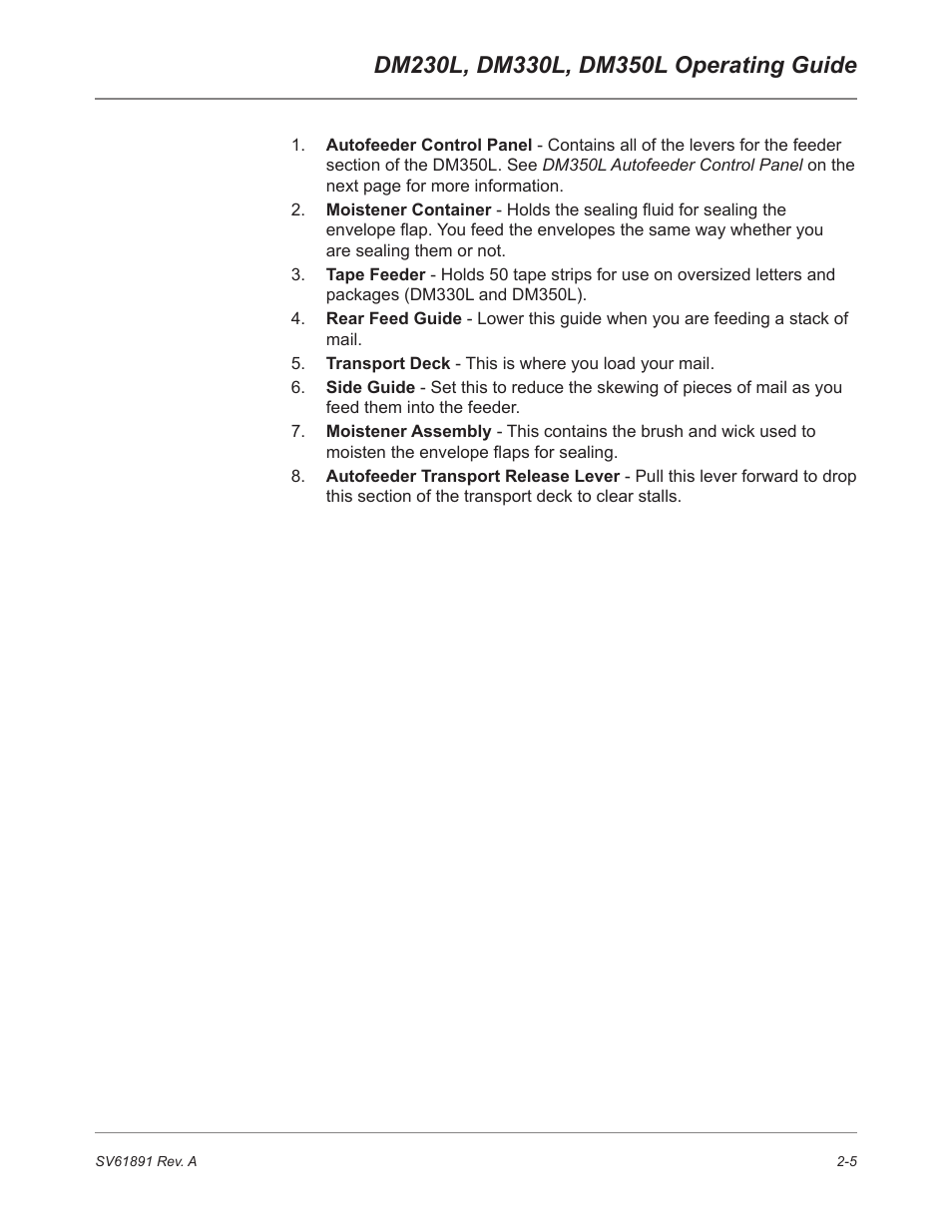 Pitney Bowes DM230L User Manual | Page 28 / 158