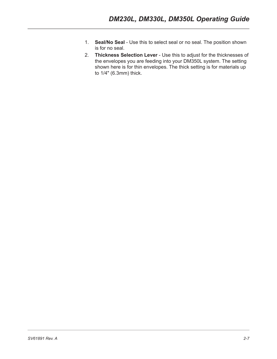Pitney Bowes DM230L User Manual | Page 30 / 158
