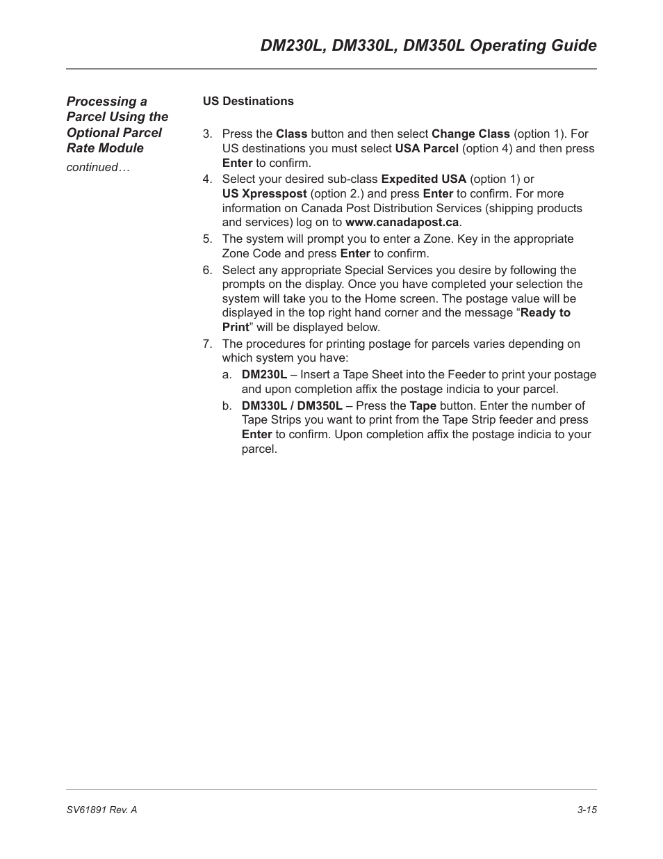 Pitney Bowes DM230L User Manual | Page 50 / 158