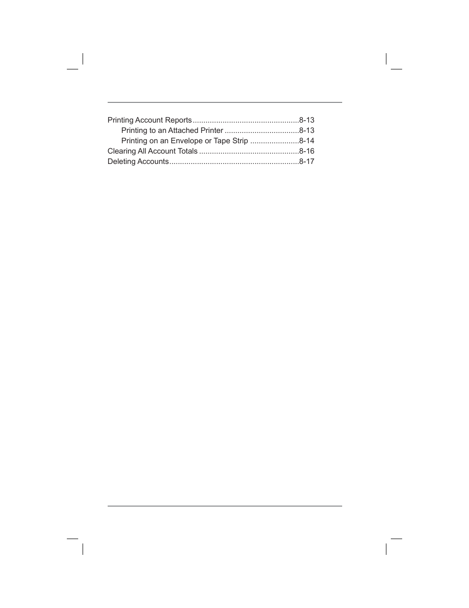 8 • standard accounting option | Pitney Bowes DM400C User Manual | Page 108 / 196