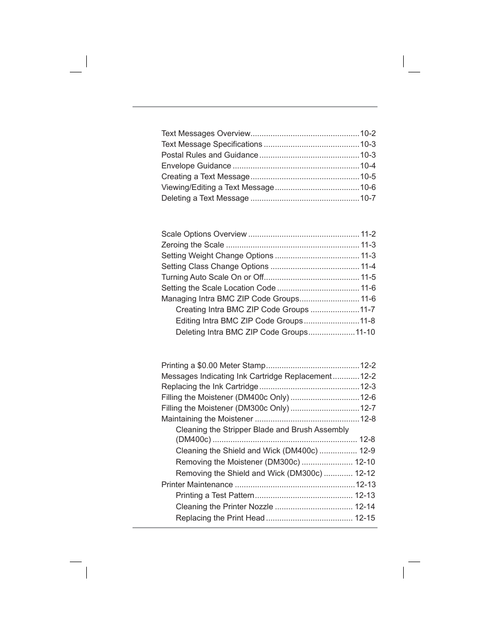 Pitney Bowes DM400C User Manual | Page 11 / 196