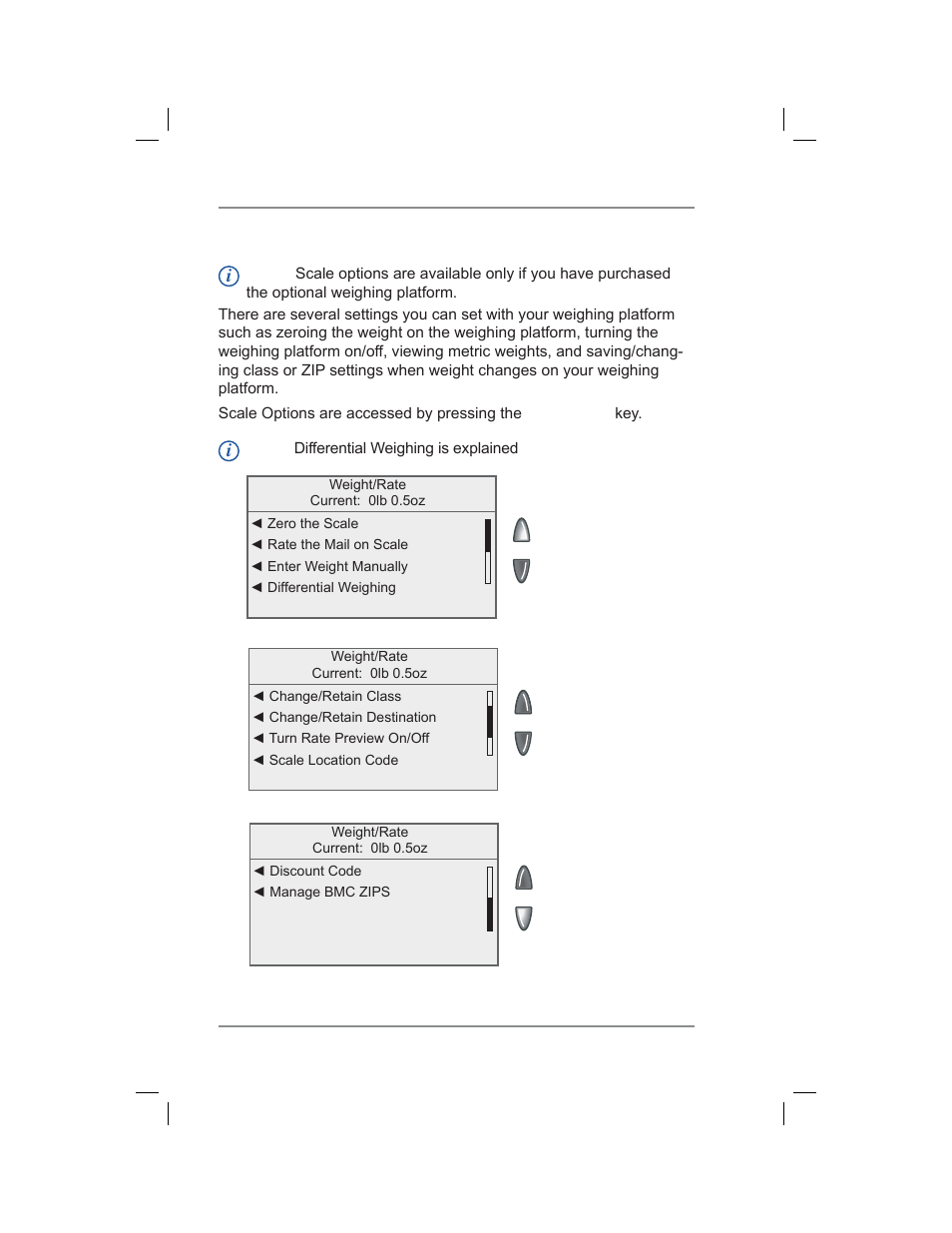 Scale options overview, 11 • scale options | Pitney Bowes DM400C User Manual | Page 142 / 196