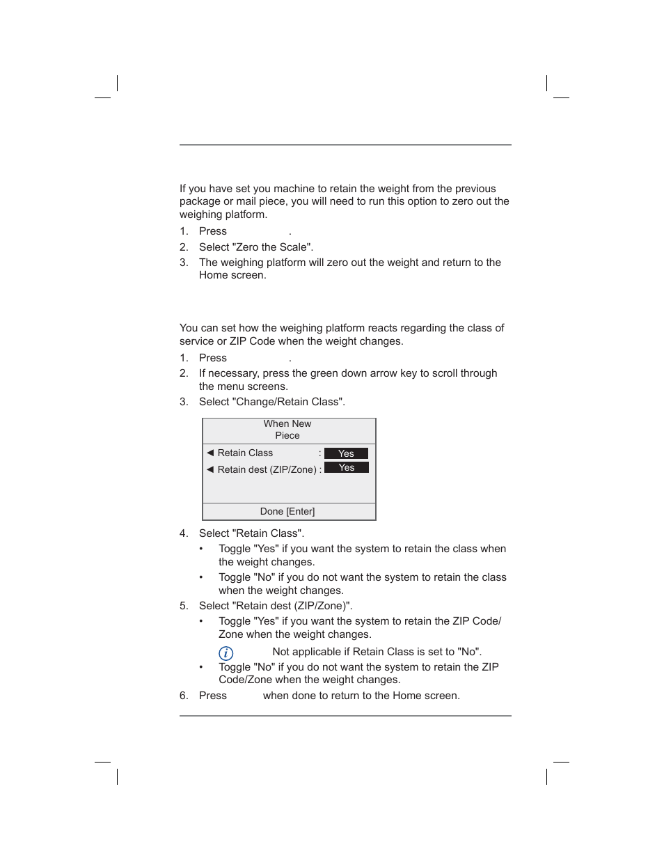 Zeroing the scale, Setting weight change options, 11 • scale options | Pitney Bowes DM400C User Manual | Page 143 / 196