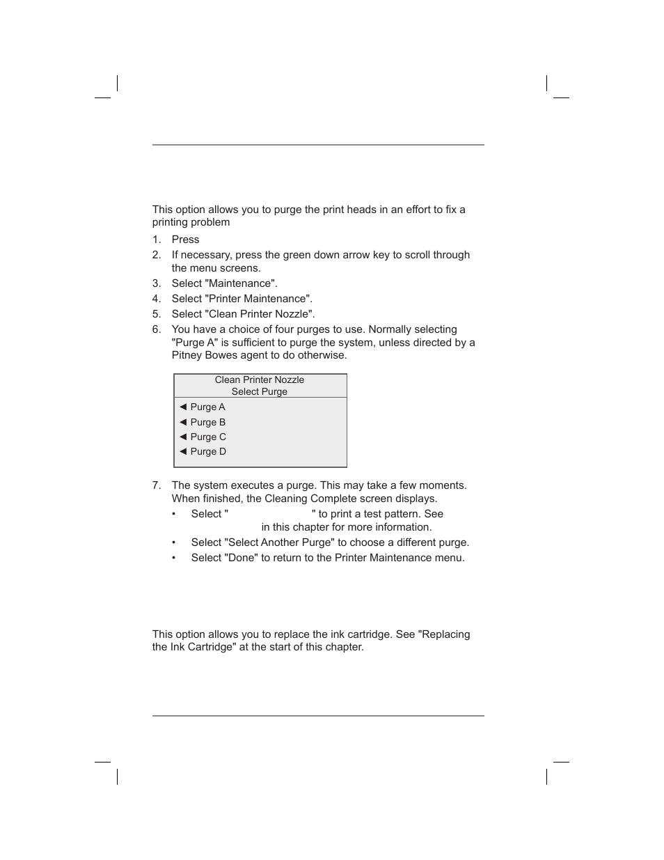 Cleaning the printer nozzle, 12 • maintenance | Pitney Bowes DM400C User Manual | Page 164 / 196