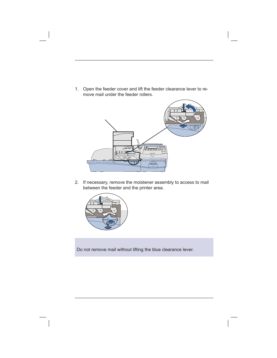 13 • troubleshooting, Feeding problems (stalled envelopes) (cont'd) | Pitney Bowes DM400C User Manual | Page 171 / 196