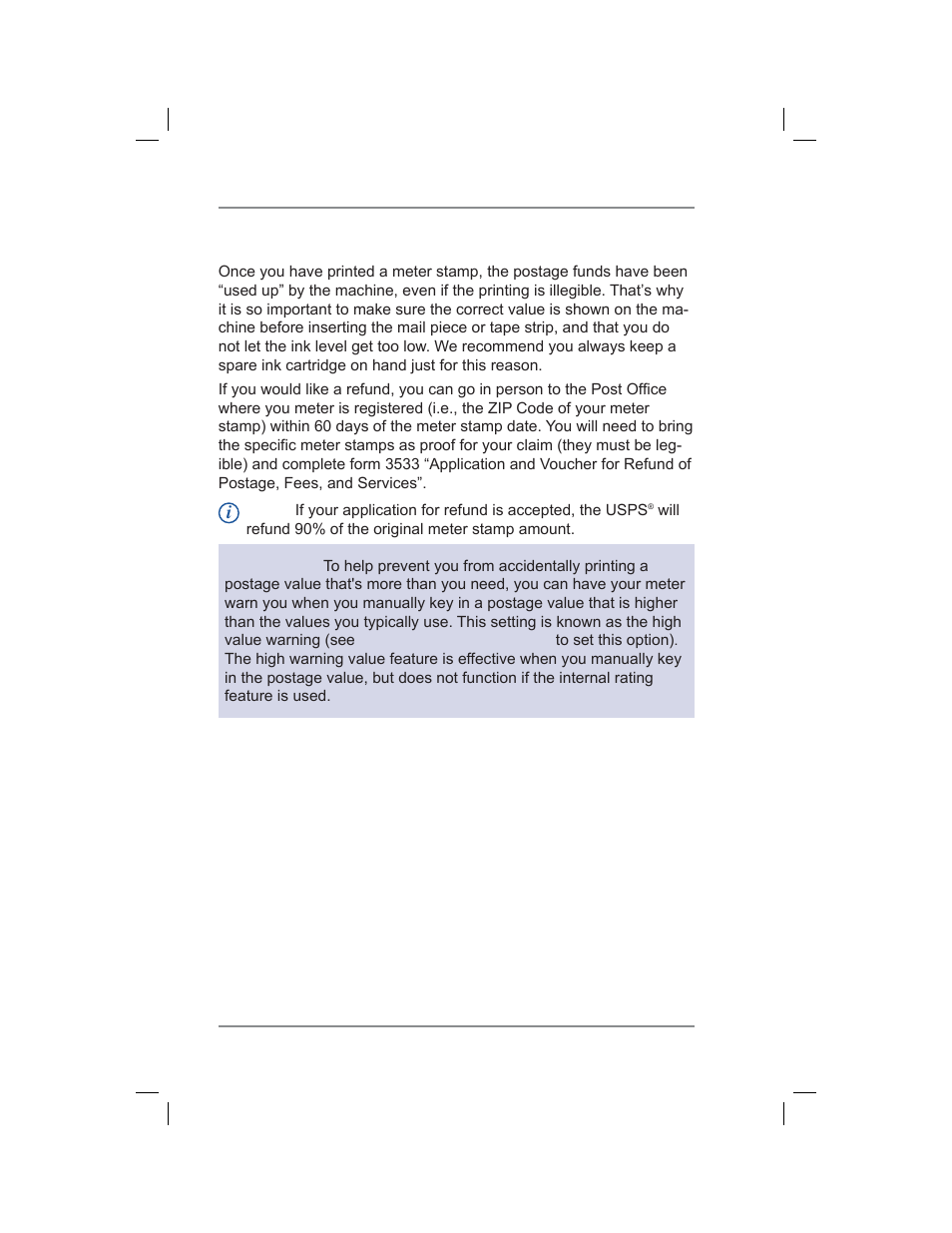 Accidentally printing the wrong postage, 13 • troubleshooting | Pitney Bowes DM400C User Manual | Page 178 / 196