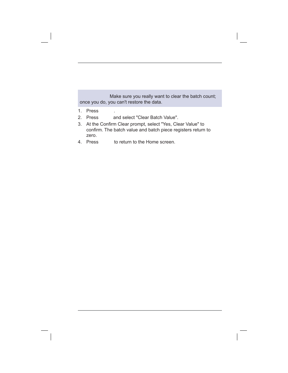Clearing the batch count, 3 • running mail | Pitney Bowes DM400C User Manual | Page 45 / 196