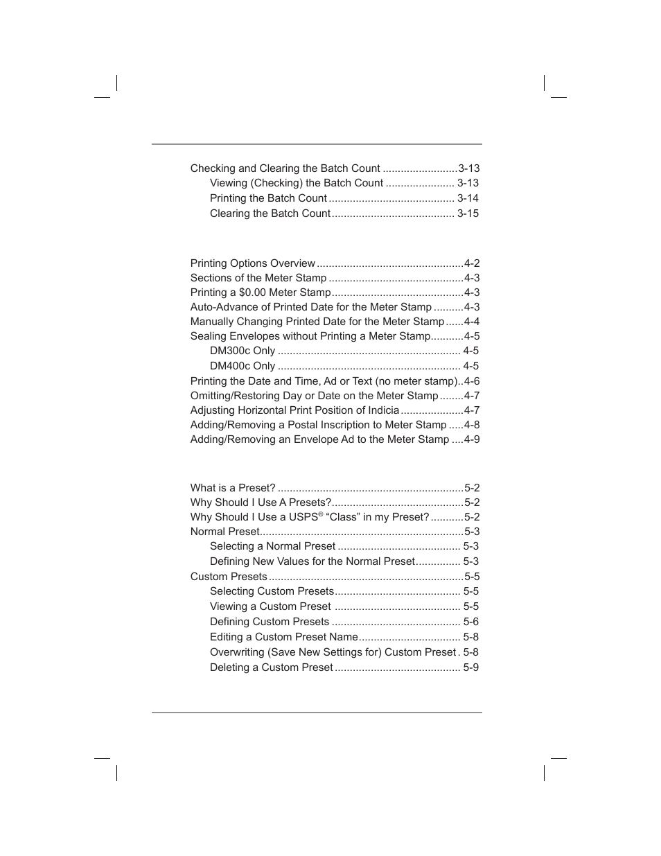 Pitney Bowes DM400C User Manual | Page 8 / 196