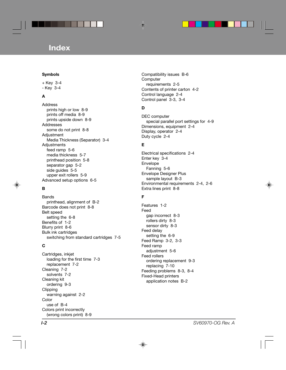 Index | Pitney Bowes ADDRESSRIGHTTM DA900 User Manual | Page 102 / 108