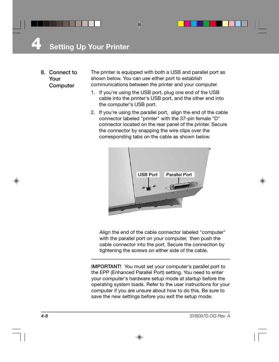 Setting up your printer | Pitney Bowes ADDRESSRIGHTTM DA900 User Manual | Page 34 / 108