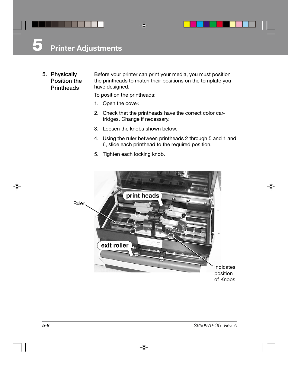 Printer adjustments | Pitney Bowes ADDRESSRIGHTTM DA900 User Manual | Page 44 / 108