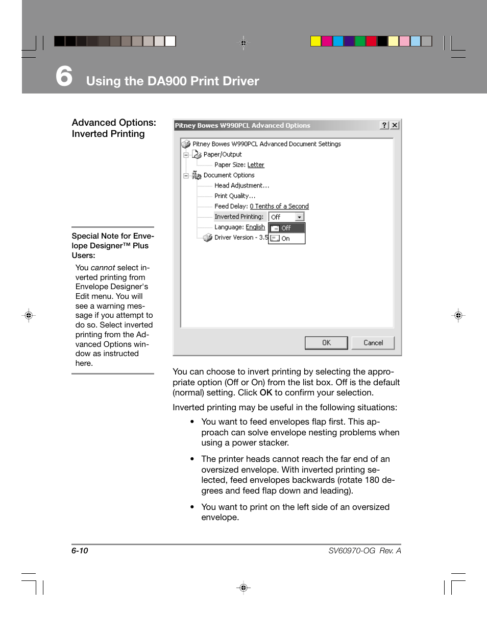 Using the da900 print driver | Pitney Bowes ADDRESSRIGHTTM DA900 User Manual | Page 56 / 108