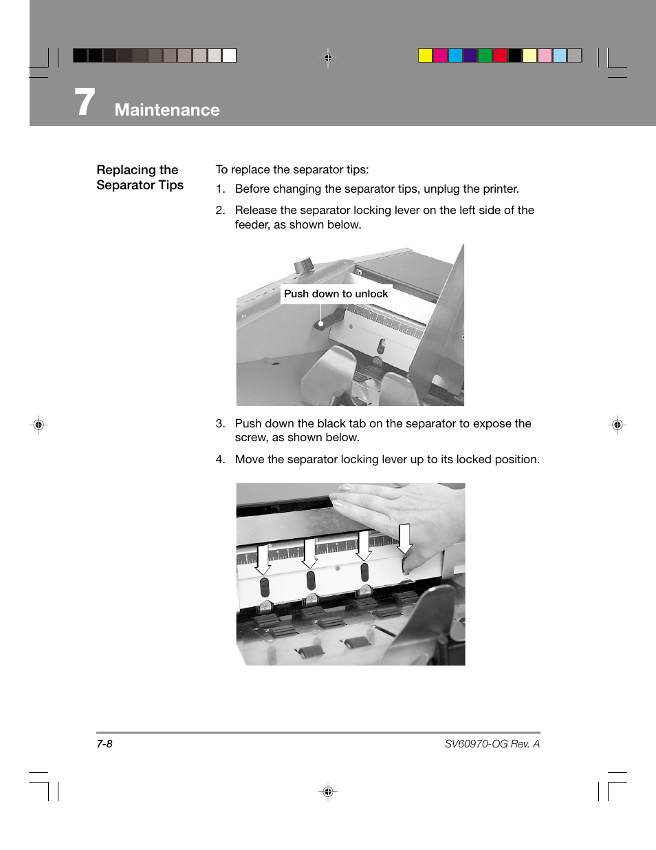 Maintenance | Pitney Bowes ADDRESSRIGHTTM DA900 User Manual | Page 66 / 108