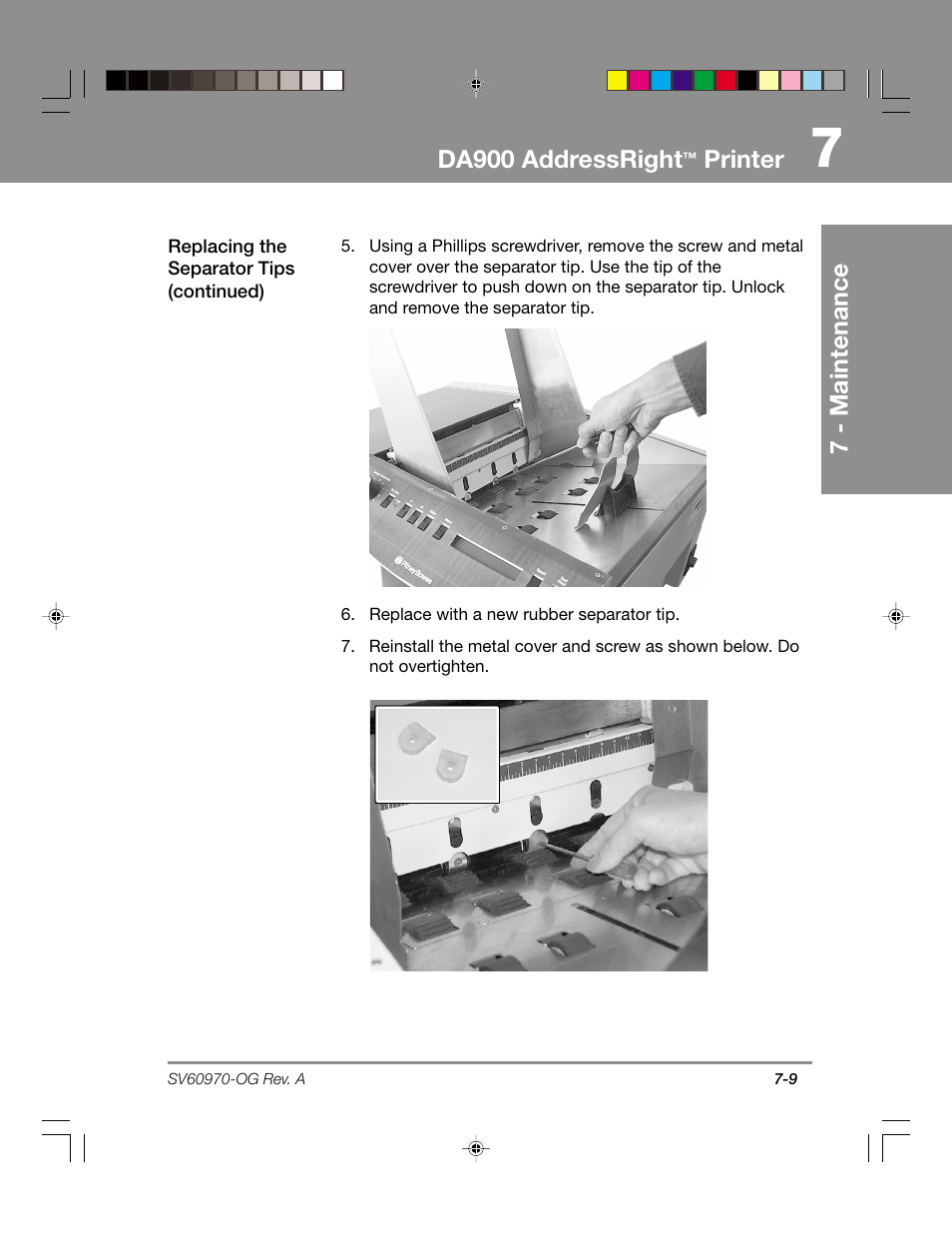 Pitney Bowes ADDRESSRIGHTTM DA900 User Manual | Page 67 / 108