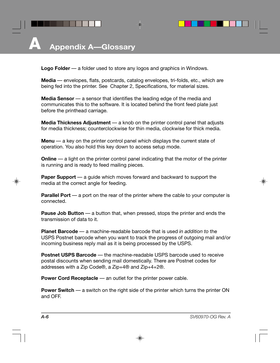 Appendix a—glossary | Pitney Bowes ADDRESSRIGHTTM DA900 User Manual | Page 90 / 108
