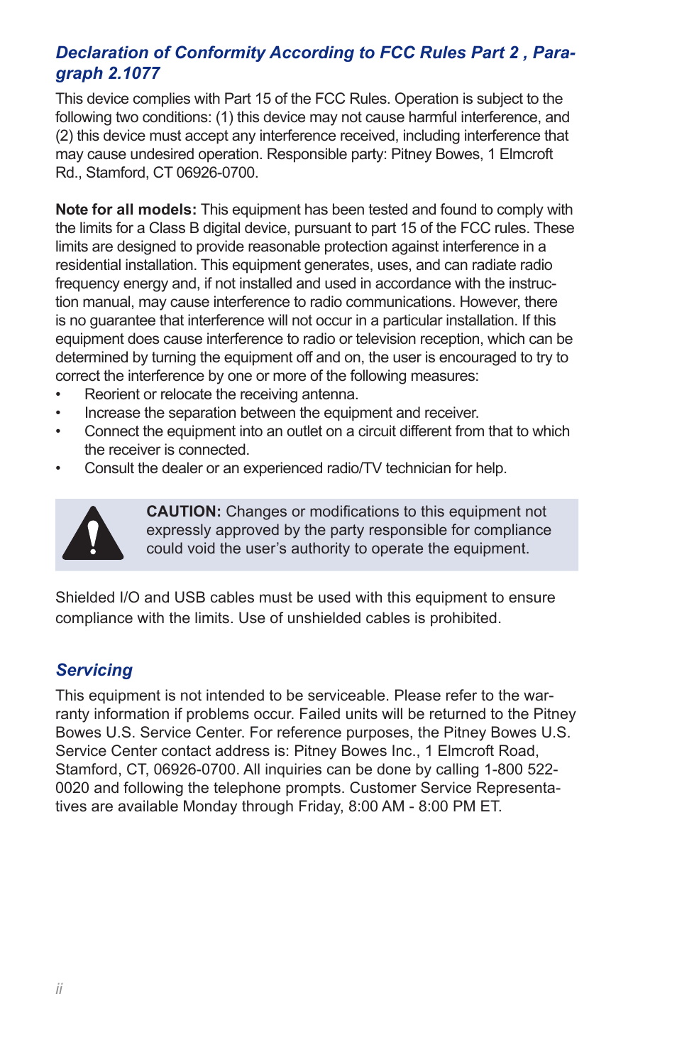 Pitney Bowes DM125 User Manual | Page 3 / 209