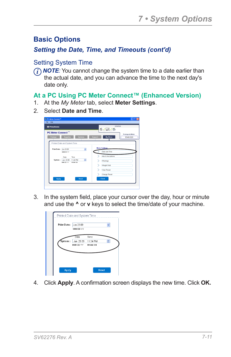 7 • system options | Pitney Bowes DM125 User Manual | Page 97 / 209