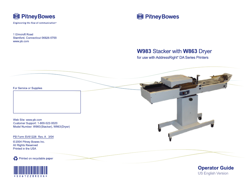 Pitney Bowes W983 User Manual | 30 pages