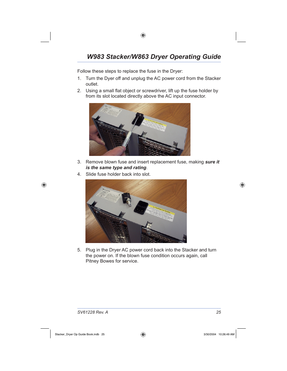 Pitney Bowes W983 User Manual | Page 28 / 30